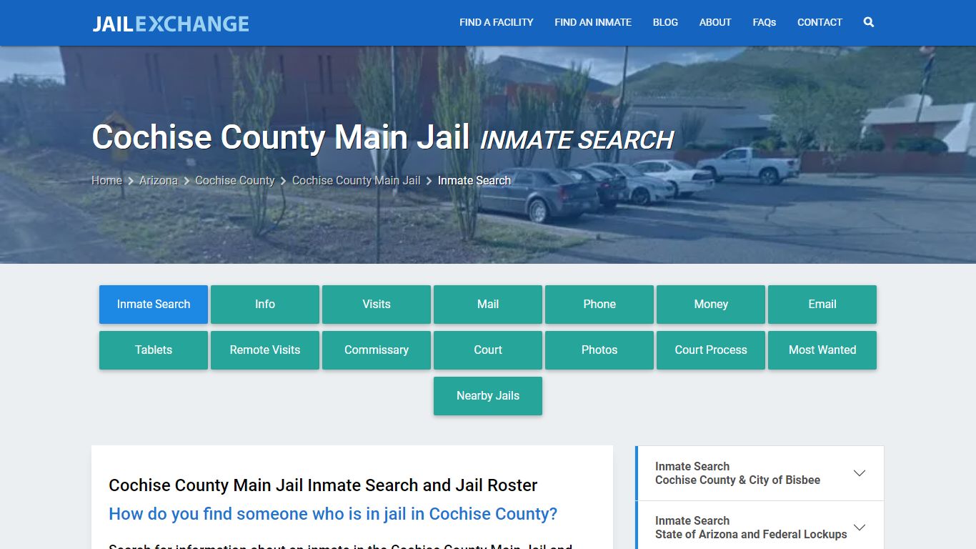 Cochise County Main Jail Inmate Search - Jail Exchange